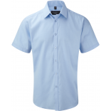 Chemise homme manche courtes à chevrons RU963M - Light Blue personnalisable - Vue de face