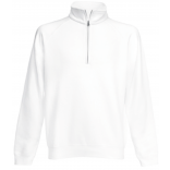 Sweat-shirt col zippé Premium (62-032-0) SC165 - White personnalisable - Vue de face