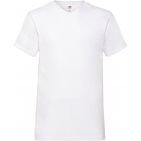 T-shirt homme col v Valueweight (61-066-0) SC22V - White personnalisable - Vue de face