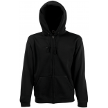 Sweat-shirt homme zippé capuche Premium (62-034-0) SC361C - Black personnalisable - Vue de face