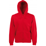 Sweat-shirt homme zippé capuche Premium (62-034-0) SC361C - Red personnalisable - Vue de face