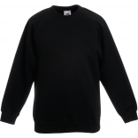 Sweat-shirt enfant manches raglan (62-039-0) SC62039 - Black personnalisable - Vue de face