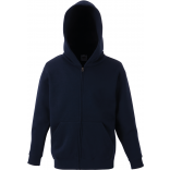 Sweat-shirt enfant zippé capuche Classic (62-045-0) SC62045 - Deep Navy personnalisable - Vue de face