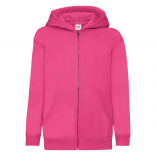 Sweat-shirt enfant zippé capuche Classic (62-045-0) SC62045 - Fuchsia personnalisable - Vue de face