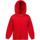 Sweat-shirt enfant zippé capuche Classic (62-045-0) SC62045 - Red personnalisable - Vue de face