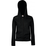 Sweat-shirt femme zippé capuche Premium (62-118-0) SC62118 - Black personnalisable - Vue de face