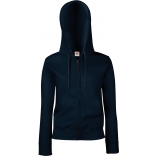 Sweat-shirt femme zippé capuche Premium (62-118-0) SC62118 - Deep Navy personnalisable - Vue de face