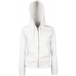 Sweat-shirt femme zippé capuche Premium (62-118-0) SC62118 - White personnalisable - Vue de face