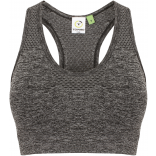 Brassière sans coutures TL696 - Dark Grey Marl personnalisable - Vue de face