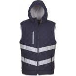 Bodywarmer haute visibilité "Kensington" YHV007 - Navy personnalisable - Vue de face