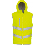 Bodywarmer haute visibilité "Kensington" YHV007 - Hi Vis Yellow personnalisable - Vue de face