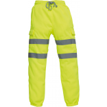 Pantalon de jogging YHV016T - Hi Vis Yellow personnalisable - Vue de face