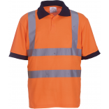Polo manches courtes haute visibilité YHVJ210 - Hi Vis Orange personnalisable - Vue de face