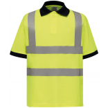 Polo manches courtes haute visibilité YHVJ210 - Hi Vis Yellow personnalisable - Vue de face