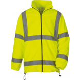 Veste polaire haute visibilité YHVK08 - Hi Vis Yellow personnalisable - Vue de face