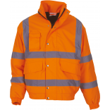 Blouson haute visibilité YHVP211 - Hi Vis Orange personnalisable - Vue de face