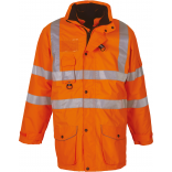 Parka de sécurité haute visibilité 7 en 1 YHVP711 - Hi Vis Orange personnalisable - Vue de face
