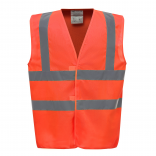 Gilet haute visibilité YHVW100 - Hi Vis Orange personnalisable - Vue de face