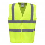 Gilet haute visibilité YHVW100 - Hi Vis Yellow personnalisable - Vue de face
