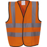 Gilet haute visibilité enfant YHVW100CH - Hi Vis Orange personnalisable - Vue de face
