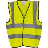Gilet haute visibilité enfant YHVW100CH - Hi Vis Yellow personnalisable - Vue de face