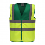 Gilet haute visibilité YHVW100 - Paramedic Green / Hi Vis Yellow personnalisable - Vue de face