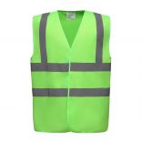 Gilet haute visibilité YHVW100 - Lime personnalisable - Vue de face