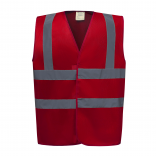 Gilet haute visibilité YHVW100 - Red personnalisable - Vue de face