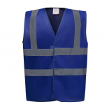 Gilet haute visibilité YHVW100 - Royal Blue personnalisable - Vue de face
