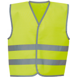 Gilet avec bordures et bandes réfléchissantes YHVW102CH - Hi Vis Yellow personnalisable - Vue de face