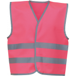 Gilet avec bordures et bandes réfléchissantes YHVW102CH - Pink personnalisable - Vue de face