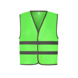 Gilet avec bordures et bandes réfléchissantes YHVW102CH - Lime personnalisable - Vue de face