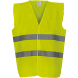 Gilet à 2 bandes haute visibilité YHVW102 - Hi Vis Yellow personnalisable - Vue de face