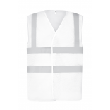 Gilet haute visibilité à maille ajourée recyclée YHVW120 - White personnalisable - Vue de face