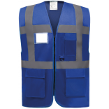 Gilet multifonction haute visibilité YHVW801 - Royal Blue personnalisable - Vue de face