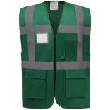 Gilet multifonction haute visibilité YHVW801 - Paramedic Green personnalisable - Vue de face