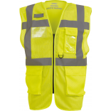 Gilet haute visibilité Top Cool "Management" YHVW820 - Hi Vis Yellow personnalisable - Vue de face