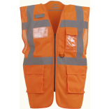 Gilet haute visibilité Top Cool "Management" YHVW820 - Hi Vis Orange personnalisable - Vue de face