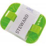 Brassards d'identité YID03 - Fluo Green personnalisable - Vue de face