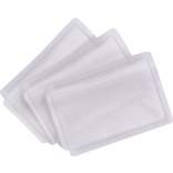 Poches d'identité thermocollantes (1 unité = pack de 50) YID04 - Transparent personnalisable - Vue de face