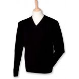 Pull homme col V Lambschool Jumper H730 - Black-XXL