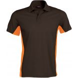 Polo bicolore manches courtes Flag K232 - Dark Grey / Orange