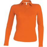 Polo femme manches longues K244 - Orange
