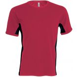 T-shirt bicolore manches courtes Tiger K340 - Red / Black