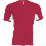 T-shirt bicolore manches courtes Tiger K340 - Red / White