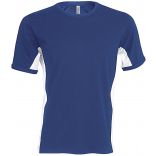 T-shirt bicolore manches courtes Tiger K340 - Royal Blue / White