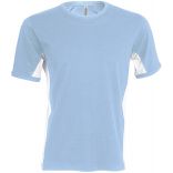 T-shirt bicolore manches courtes Tiger K340 - Sky Blue / White