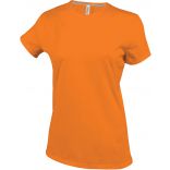 T-shirt femme manches courtes col rond K380 - Orange