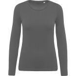 T-shirt femme col rond manches longues K392 - Storm Grey