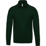 Sweat-shirt homme col zippé K478 - Forest Green